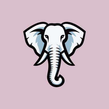 Elephant logo design art illustration vector