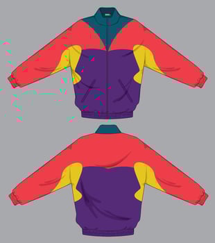 jacket apparel design mock up graphic vector