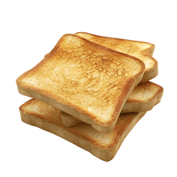 Stack of Toasted Bread Slices isolated on transparent background png