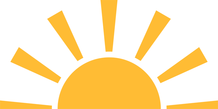 A half sun is setting downwards icon sunset concept for graphic design, logo, web site, social media, mobile app illustration png