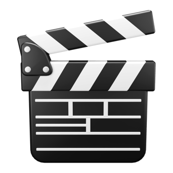 movie clapper board illustration 3d png