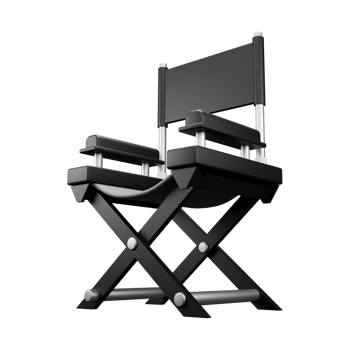 3d illustration of director's chair png