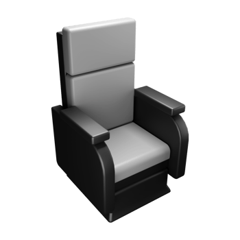 3d illustration of gray cinema seat png
