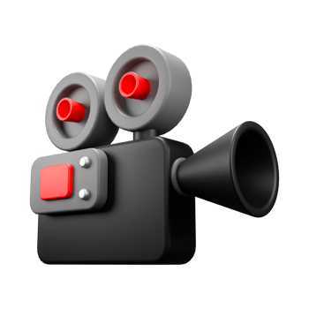 3d icon render of a camera for cinematography png