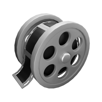3d icon render of photo film roll png
