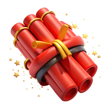 Explosive Bundle of Red Fireworks Sticks png