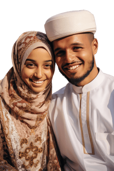 Couple Embracing and Smiling for Photo png