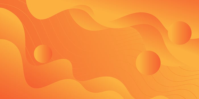 Modern wavy orange textured background design in 3D style with dynamic orange color. vector