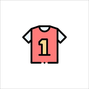 A shirt with the number one on it vector