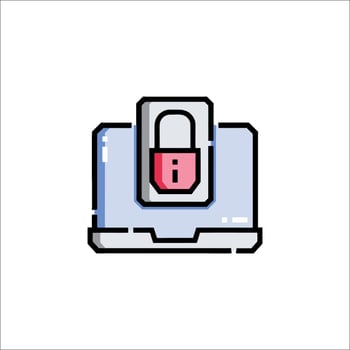 A padlock icon on a white background vector