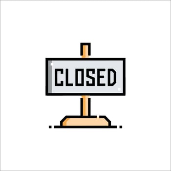 Closed sign icon vector