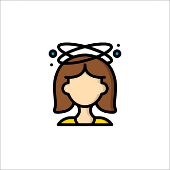 A woman with a crown on her head vector