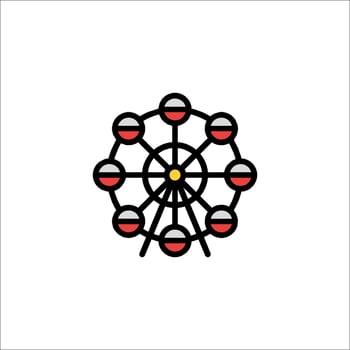 Ferris wheel icon illustration vector