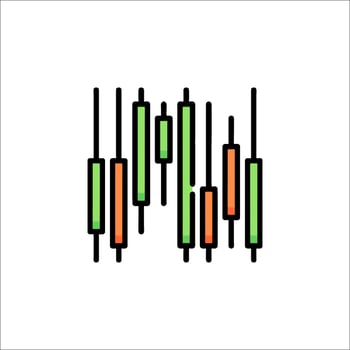 A line of candles on a white background vector