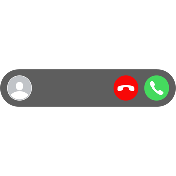 Smartphone call screen interface mockup. Accept and decline call icon. Calling screen. png