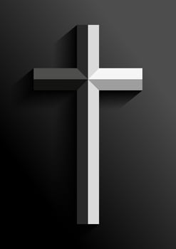 Modern religious background with cross design vector