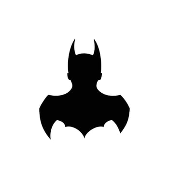 A batman icon black silhouette illustration vector