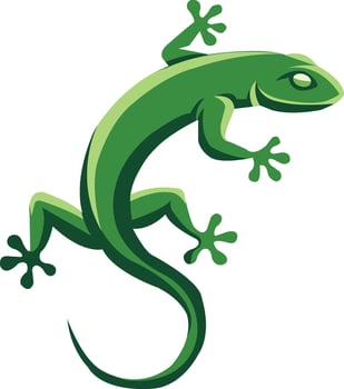 Green Gecko Illustration vector