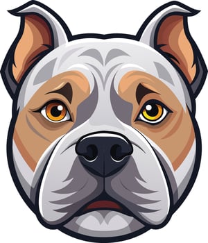 Exceptional American Bulldog Head Icon Design vector