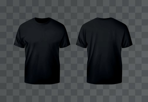 Realistic black sleeveless t-shirt. No sleeve shirt template for designs. vector