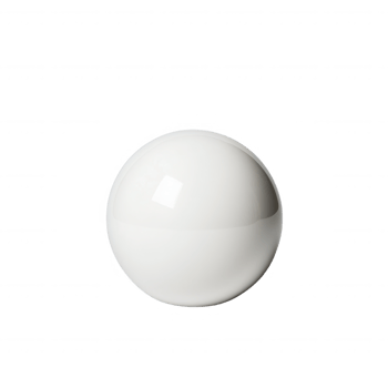 A smooth white sphere with a glossy finish against a black background. png