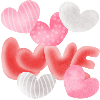 Sweet love font with heart Valentine png