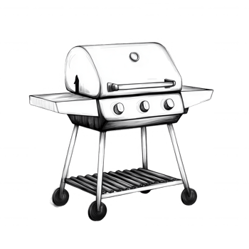 A sleek, modern barbecue grill ready for outdoor cooking and summer gatherings. png