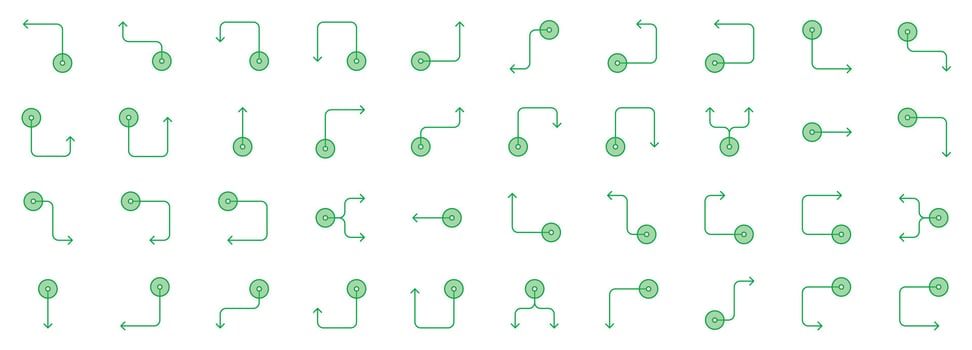 Set of black arrows. Collection of arrows. Set of arrow icon. Arrows set elements. Arrows on isolated on white background. Flow arrow. Connector arrow vector