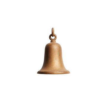 An antique bronze bell with a classic design, symbolizing heritage and craftsmanship. png
