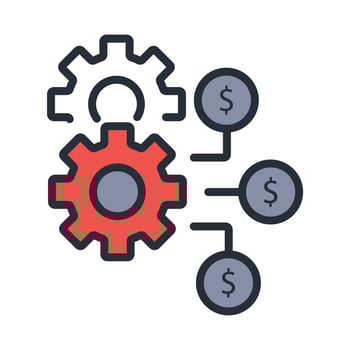 money management icon. .Editable stroke.linear style sign vector