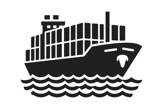 Premium Container Ship Silhouettes for Advertising and Marketing vector