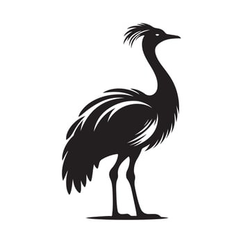 Kori Bustard Silhouettes Ideal for Wildlife and Nature Branding vector