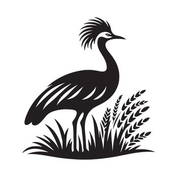 Iconic Kori Bustard Silhouettes for Ornithology and Education vector