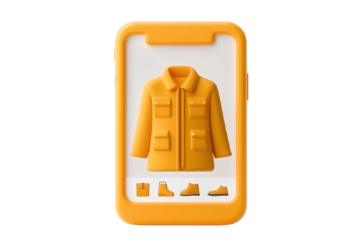 A vibrant yellow jacket displayed prominently with matching footwear, showcasing a modern and stylish design. png