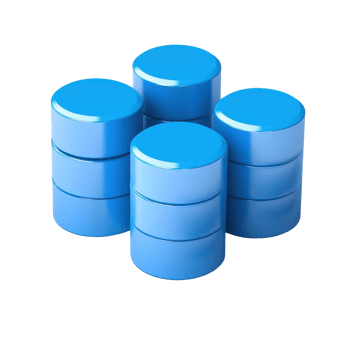 A cluster of glossy blue cylindrical objects stacked in a visually appealing arrangement. png