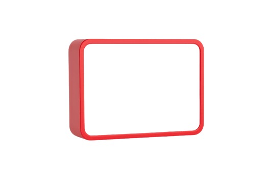 A sleek, modern rectangular frame with a vibrant red outline, designed for displaying content or images. png