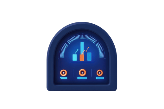 A digital gauge displaying performance metrics with bars and indicators representing various levels of measurement. png