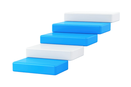 A series of stacked rectangular blocks in varying shades of blue and white, arranged in a staggered formation. png