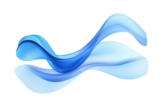 Abstract blue wave design with smooth curves on a transparent background, ideal for modern and creative concepts. png