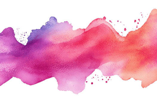 Abstract watercolor brushstroke in vibrant pink, purple, and orange hues, blending smoothly for a striking artistic background. png