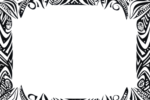 Elegant black ornate frame with intricate patterns, perfect for invitations, event cards, or artistic displays. illustration. png
