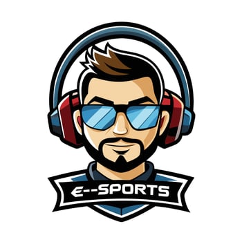 e-sports logo design white background , vector