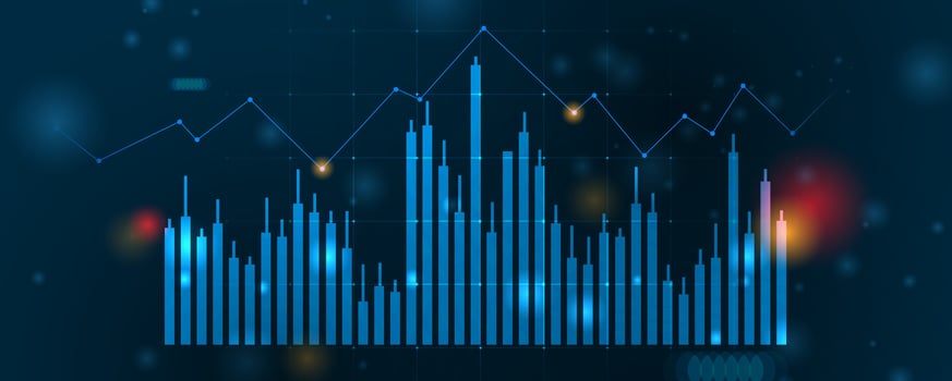 an abstract background with a graph and a line vector