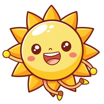 cute sun white background illustration vector