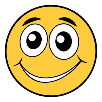 a smiley face with big eyes and a smile vector