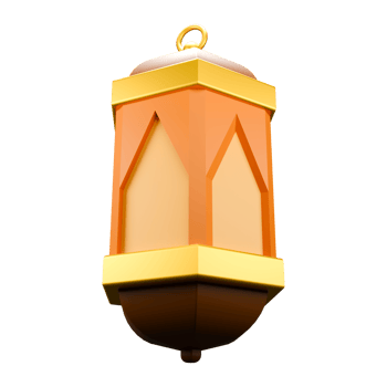 3d render illustration of islamic lamp for ramadan month png