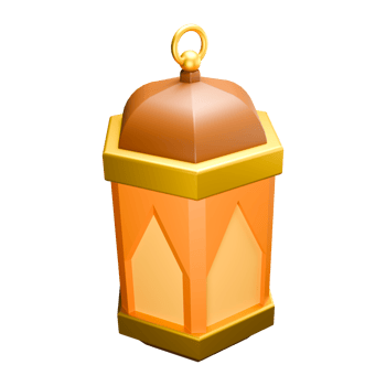 3d icon render islamic lantern for ramadan kareem png