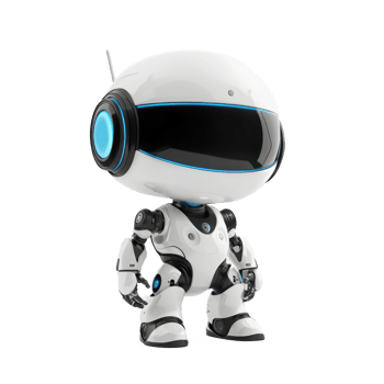 Ai robot thinking, sleek modern technology isolate on transparent background png