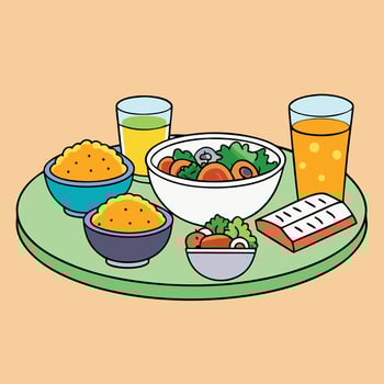 Indian Food Composition vector