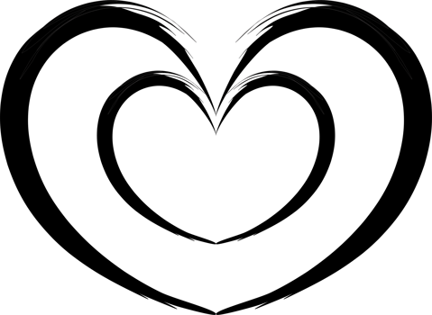 Brush of love silhouette black color png